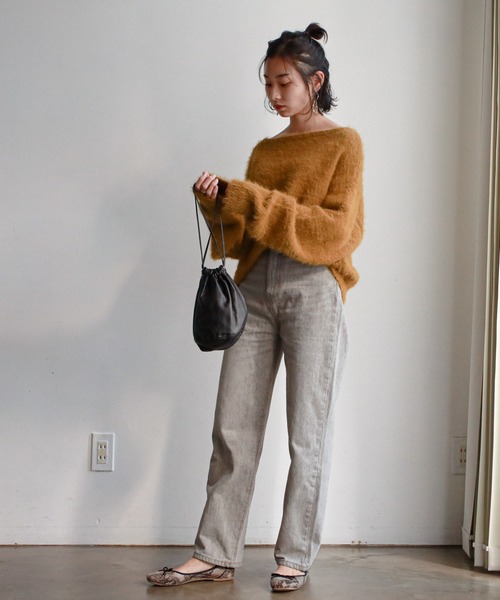 feepur（フェピュール）の「ハイウエストストレートデニム（デニムパンツ・レディース・ネイビー/グレー系その他/シルバーグレー/ブラック・MEDIUM/SMALL）」の10枚目の写真