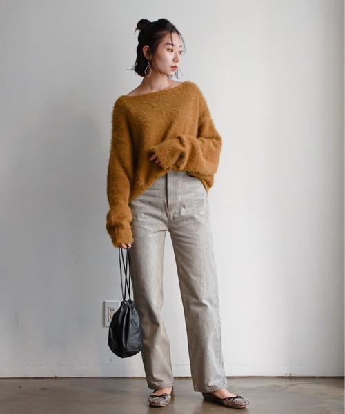 feepur（フェピュール）の「ハイウエストストレートデニム（デニムパンツ・レディース・ネイビー/グレー系その他/シルバーグレー/ブラック・MEDIUM/SMALL）」の11枚目の写真