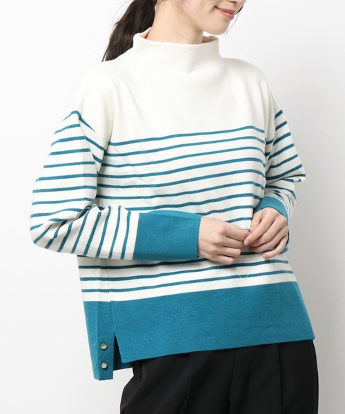 Bou Jeloud（ブージュルード）の「アンゴラタッチボトルネックニット（ニット/セーター・レディース・アイボリー/A/モカ/杢グレー/ミント/イエロー/C/B・FREE）」の7枚目の写真