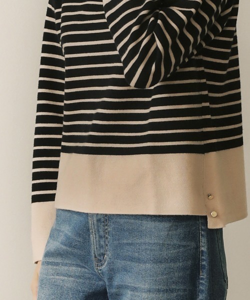 Bou Jeloud（ブージュルード）の「アンゴラタッチボトルネックニット（ニット/セーター・レディース・アイボリー/A/モカ/杢グレー/ミント/イエロー/C/B・FREE）」の13枚目の写真