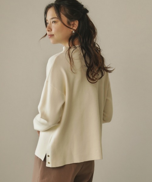 Bou Jeloud（ブージュルード）の「アンゴラタッチボトルネックニット（ニット/セーター・レディース・アイボリー/A/モカ/杢グレー/ミント/イエロー/C/B・FREE）」の18枚目の写真