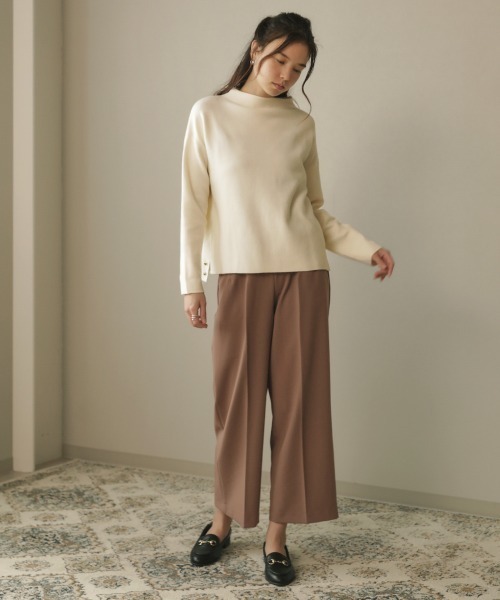 Bou Jeloud（ブージュルード）の「アンゴラタッチボトルネックニット（ニット/セーター・レディース・アイボリー/A/モカ/杢グレー/ミント/イエロー/C/B・FREE）」の22枚目の写真