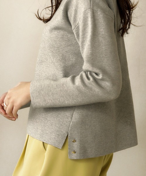 Bou Jeloud（ブージュルード）の「アンゴラタッチボトルネックニット（ニット/セーター・レディース・アイボリー/A/モカ/杢グレー/ミント/イエロー/C/B・FREE）」の14枚目の写真