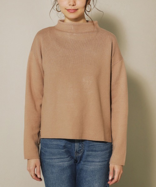 Bou Jeloud（ブージュルード）の「アンゴラタッチボトルネックニット（ニット/セーター・レディース・アイボリー/A/モカ/杢グレー/ミント/イエロー/C/B・FREE）」の20枚目の写真