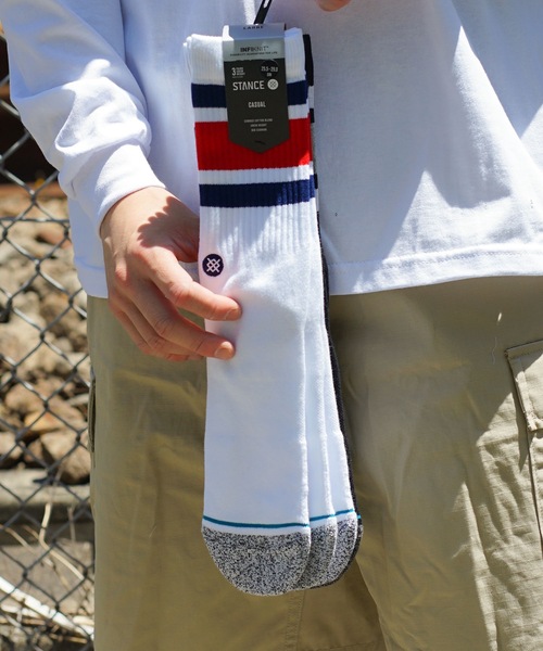 STANCE(スタンス)の「【STANCE / スタンス】THE BOYD 3 PACK / ギフトにも最適!高強度『インフィニット』使用 吸湿 通気性ラインデザイン3Pソックス(ソックス/靴下・メンズ・マルチ・SMALL/LARGE)」の4枚目の写真