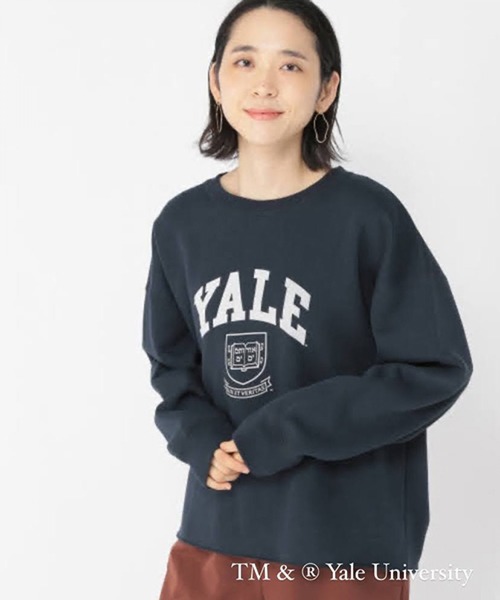 studio CLIP(スタディオクリップ)の「YALEスウェットプルオーバー(Tシャツ/カットソー・レディース・ライトグレー/ネイビー/オフホワイト・FREE)」の3枚目の写真