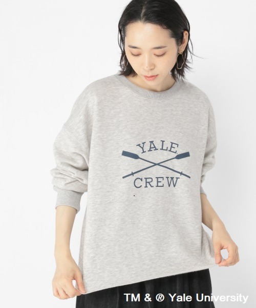 studio CLIP(スタディオクリップ)の「YALEスウェットプルオーバー(Tシャツ/カットソー・レディース・ライトグレー/ネイビー/オフホワイト・FREE)」の1枚目の写真