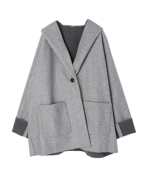 ELENCARE DUE(エレンカーレデュエ)の「・ELENCARE DUE フードハーフコート*(その他アウター・レディース・チャコールグレー/グリーン/アイボリー・FREE)」の21枚目の写真