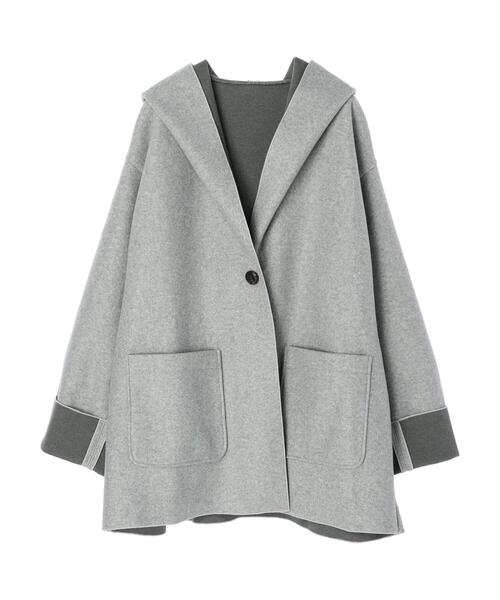 ELENCARE DUE(エレンカーレデュエ)の「・ELENCARE DUE フードハーフコート*(その他アウター・レディース・チャコールグレー/グリーン/アイボリー・FREE)」の20枚目の写真