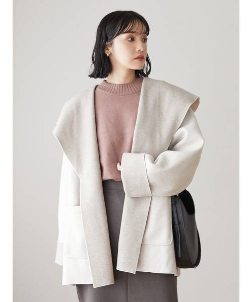 ELENCARE DUE(エレンカーレデュエ)の「・ELENCARE DUE フードハーフコート*(その他アウター・レディース・チャコールグレー/グリーン/アイボリー・FREE)」の16枚目の写真