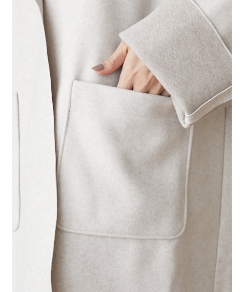 ELENCARE DUE(エレンカーレデュエ)の「・ELENCARE DUE フードハーフコート*(その他アウター・レディース・チャコールグレー/グリーン/アイボリー・FREE)」の19枚目の写真