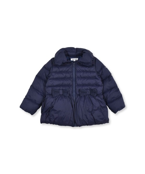 Noeil aime BeBe(ノイユエイムベベ)の「Noeil aime BeBe/撥水 ふんわり 襟 リボンモチーフ 付き タフタ ダウン コート (90~130cm)(ダウンジャケット/コート・キッズ・ピンク/ネイビー・100/130/110/90/120)」の11枚目の写真