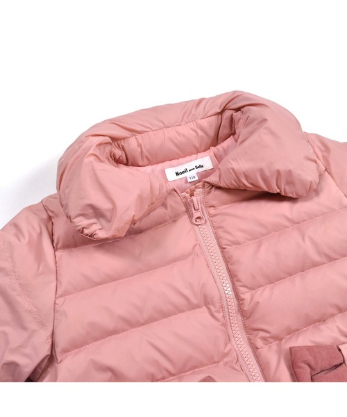 Noeil aime BeBe(ノイユエイムベベ)の「Noeil aime BeBe/撥水 ふんわり 襟 リボンモチーフ 付き タフタ ダウン コート (90~130cm)(ダウンジャケット/コート・キッズ・ピンク/ネイビー・100/130/110/90/120)」の10枚目の写真
