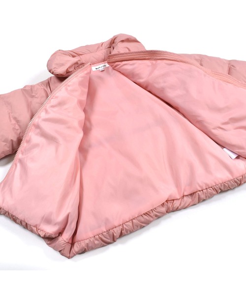 Noeil aime BeBe(ノイユエイムベベ)の「Noeil aime BeBe/撥水 ふんわり 襟 リボンモチーフ 付き タフタ ダウン コート (90~130cm)(ダウンジャケット/コート・キッズ・ピンク/ネイビー・100/130/110/90/120)」の8枚目の写真