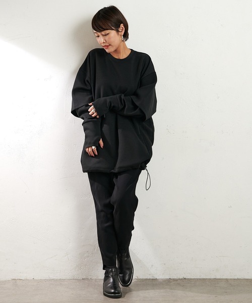 ear PAPILLONNER（イアパピヨネ）の「【COB MASTER(コブマスター)】 別注キャンプピロースウェット（スウェット・レディース・ブラック/ベージュ・FREE）」の16枚目の写真