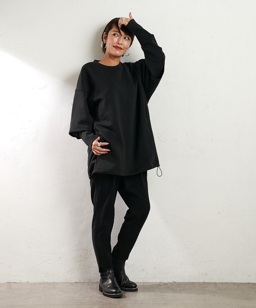 ear PAPILLONNER（イアパピヨネ）の「【COB MASTER(コブマスター)】 別注キャンプピロースウェット（スウェット・レディース・ブラック/ベージュ・FREE）」の20枚目の写真