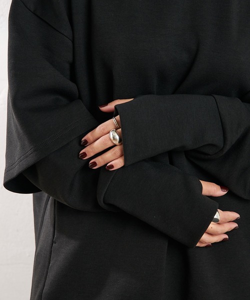 ear PAPILLONNER（イアパピヨネ）の「【COB MASTER(コブマスター)】 別注キャンプピロースウェット（スウェット・レディース・ブラック/ベージュ・FREE）」の10枚目の写真