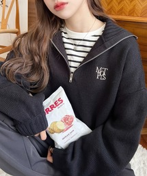 ハーフジップ」に該当するニット/セーターファッション通販