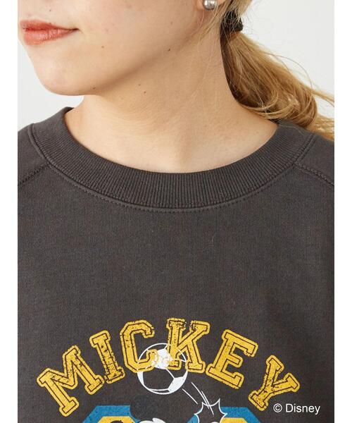 Disney（ディズニー）の「ラグラン裏毛プルオーバー/Mickey（スウェット・レディース・チャコールグレー/カーキ・FREE）」の8枚目の写真