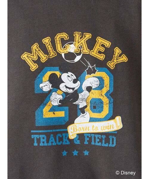 Disney（ディズニー）の「ラグラン裏毛プルオーバー/Mickey（スウェット・レディース・チャコールグレー/カーキ・FREE）」の9枚目の写真