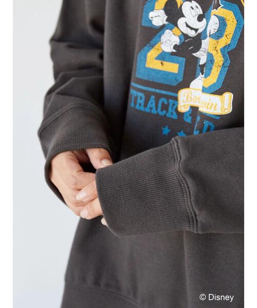 Disney（ディズニー）の「ラグラン裏毛プルオーバー/Mickey（スウェット・レディース・チャコールグレー/カーキ・FREE）」の10枚目の写真