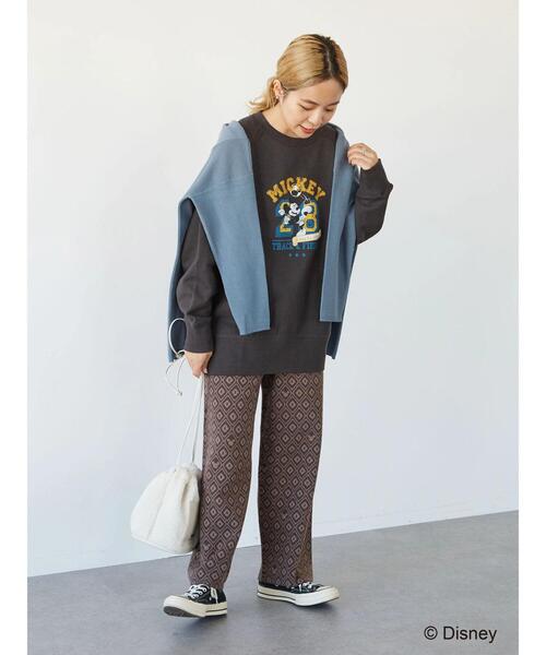 Disney（ディズニー）の「ラグラン裏毛プルオーバー/Mickey（スウェット・レディース・チャコールグレー/カーキ・FREE）」の14枚目の写真