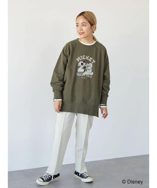 Disney（ディズニー）の「ラグラン裏毛プルオーバー/Mickey（スウェット・レディース・チャコールグレー/カーキ・FREE）」の20枚目の写真