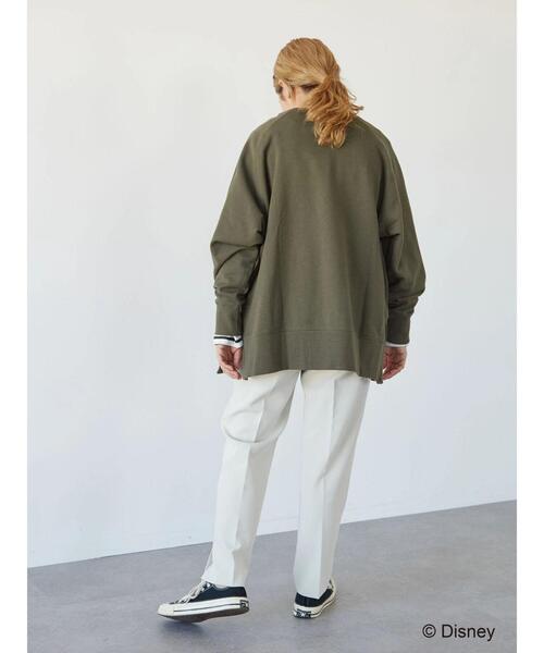 Disney（ディズニー）の「ラグラン裏毛プルオーバー/Mickey（スウェット・レディース・チャコールグレー/カーキ・FREE）」の21枚目の写真