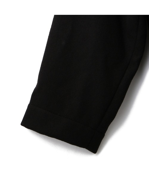 schott（ショット）の「Schott×RUMBLE RED/ショット×ランブルレッド/OVAL LINE PEACOAT/オーバル ラインピーコート（ステンカラーコート・レディース・ブラック・FREE）」の2枚目の写真