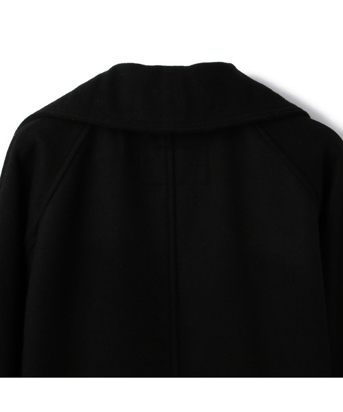 schott（ショット）の「Schott×RUMBLE RED/ショット×ランブルレッド/OVAL LINE PEACOAT/オーバル ラインピーコート（ステンカラーコート・レディース・ブラック・FREE）」の5枚目の写真