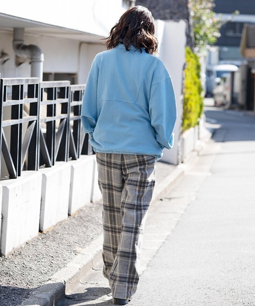 X-girl(エックスガール)の「SWEAT ANORAK(スウェット・レディース・ライトブルー/ブラック/アッシュ・S/M)」の6枚目の写真