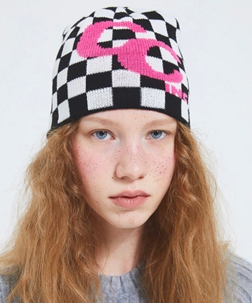CRANK（クランク）の「【CRANK/クランク】LOGO CHECKER SHORT BEANIE
