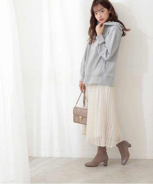 PROPORTION BODY DRESSING(プロポーションボディドレッシング)の「シアープリーツスカート / 1212120102(スカート・レディース・オフホワイト/ライトグリーン・SMALL/MEDIUM)」の2枚目の写真