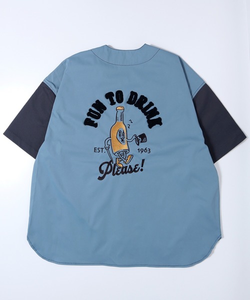 POWER TO THE PEOPLE(パワートゥーザピープル)の「POWER TO THE PEOPLE バック刺繍ゲーム半袖シャツ(シャツ/ブラウス・メンズ・チャコールグレー/サックスブルー/ブラウン/アイボリー・LL/L/M)」の16枚目の写真