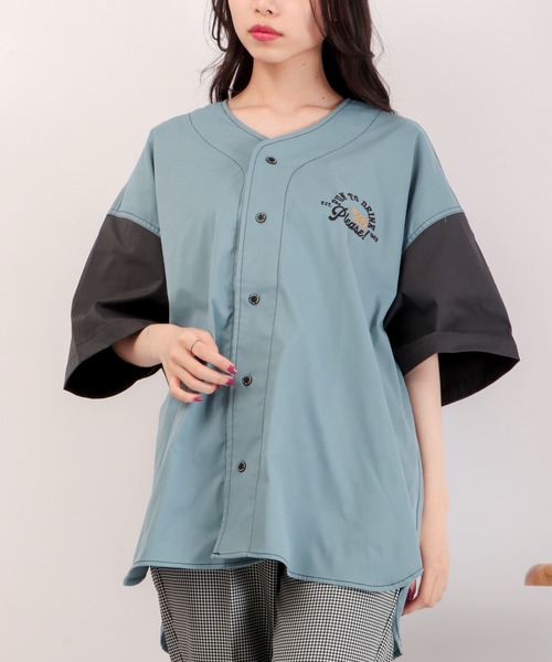 POWER TO THE PEOPLE(パワートゥーザピープル)の「POWER TO THE PEOPLE バック刺繍ゲーム半袖シャツ(シャツ/ブラウス・メンズ・チャコールグレー/サックスブルー/ブラウン/アイボリー・LL/L/M)」の21枚目の写真