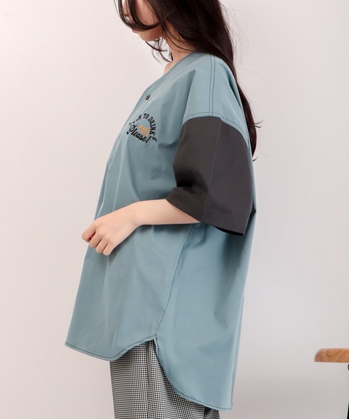 POWER TO THE PEOPLE(パワートゥーザピープル)の「POWER TO THE PEOPLE バック刺繍ゲーム半袖シャツ(シャツ/ブラウス・メンズ・チャコールグレー/サックスブルー/ブラウン/アイボリー・LL/L/M)」の20枚目の写真