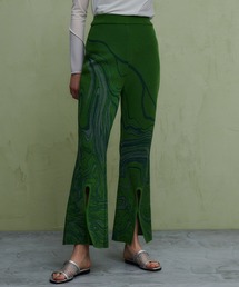 【セットアップ対応】マーブリングジャガードニットパンツ /ウォッシャブル