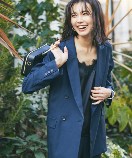 RIVE DROITE（リヴドロワ）の「リヨセルナイロンダブルジャケット（テーラードジャケット・レディース・ネイビー・FREE）」の16枚目の写真