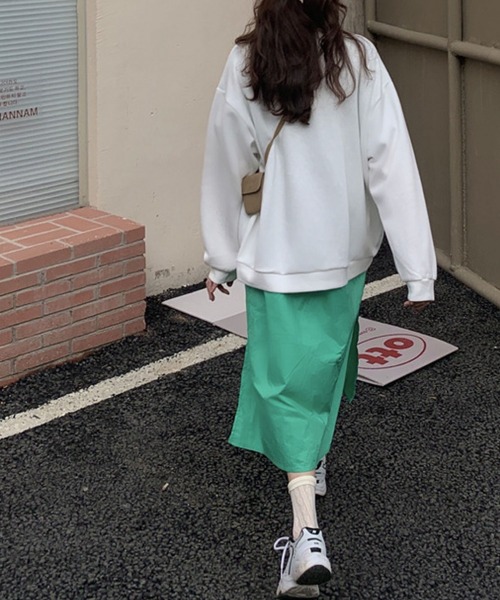 meJane（ミージェーン）の「メンズライクビックシルエットスウェットカーディガン（カーディガン/ボレロ・レディース・ホワイト/ブラック/グレー/グリーン/ブルー・FREE）」の8枚目の写真