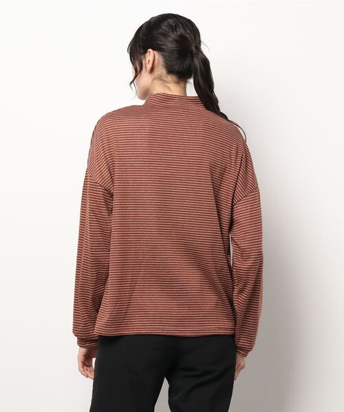 Lace Ladies(レースレディース)の「細ボーダー タートルネック カットソー(Tシャツ/カットソー・レディース・ホワイト/ブラック/キャメル・FREE)」の5枚目の写真