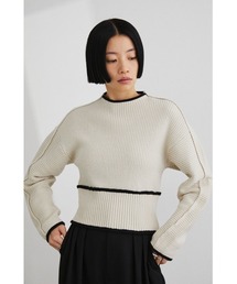 STYLEMIXER | パイピングフォルムショートニット(ニット/セーター)