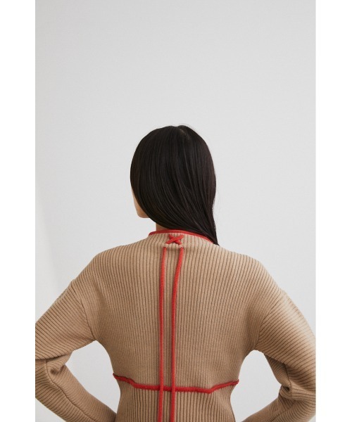 STYLEMIXER(スタイルミキサー)の「パイピングフォルムショートニット(ニット/セーター・レディース・ホワイト/ベージュ/グリーン・FREE)」の13枚目の写真