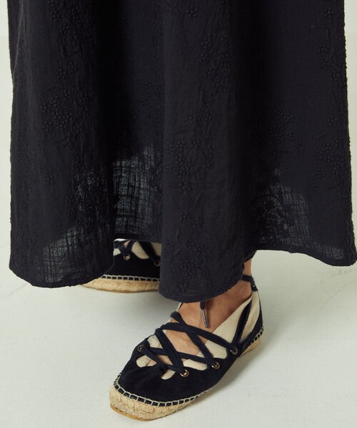 Freada/フリーダインド総刺繍パフスリーブワンピース