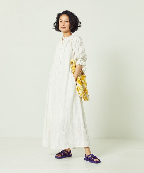 Freada/フリーダインド総刺繍パフスリーブワンピース