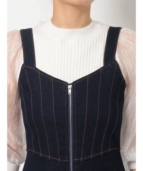 RESEXXY（リゼクシー）の「コルセットデニムワンピース（ジャンパースカート・レディース・ブラック/インディゴブルー/アイボリー・FREE）」の14枚目の写真