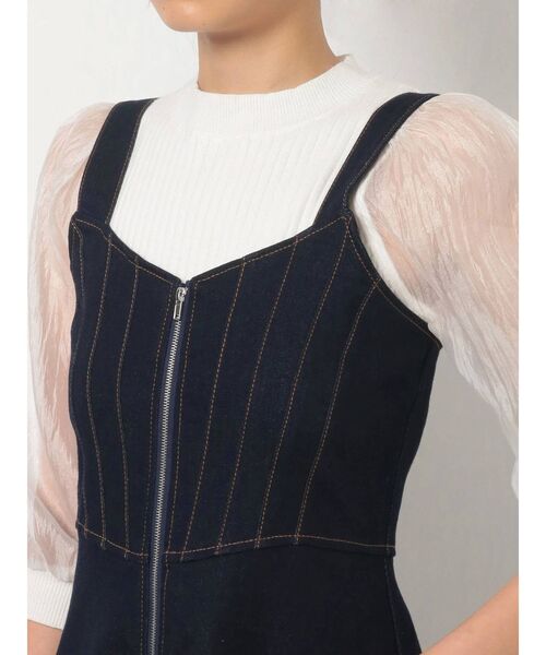 RESEXXY（リゼクシー）の「コルセットデニムワンピース（ジャンパースカート・レディース・ブラック/インディゴブルー/アイボリー・FREE）」の18枚目の写真