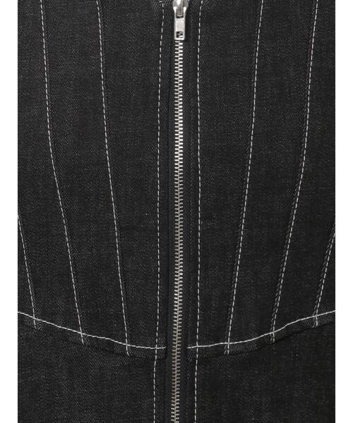 RESEXXY（リゼクシー）の「コルセットデニムワンピース（ジャンパースカート・レディース・ブラック/インディゴブルー/アイボリー・FREE）」の7枚目の写真