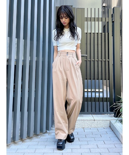 ENVYM（アンビー）の「ハーフスリーブポロＫＮＩＴ（ニット/セーター・レディース・ブラック/ホワイト/その他・FREE）」の16枚目の写真