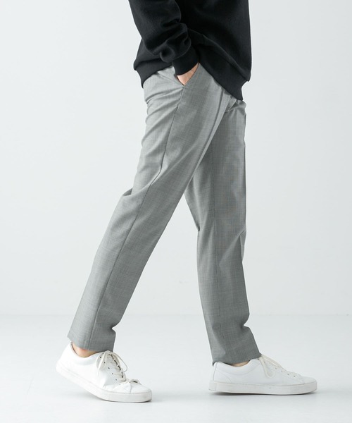 URBAN RESEARCH ROSSO MEN（アーバンリサーチロッソメン）の「『XLサイズあり』TWトロテーパードイージースラックス（スーツパンツ・メンズ・チャコールグレー/ストライプ/チェック・MEDIUM/LARGE/X-LARGE）」の3枚目の写真
