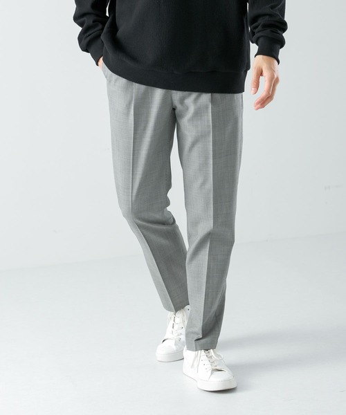 URBAN RESEARCH ROSSO MEN（アーバンリサーチロッソメン）の「『XLサイズあり』TWトロテーパードイージースラックス（スーツパンツ・メンズ・チャコールグレー/ストライプ/チェック・MEDIUM/LARGE/X-LARGE）」の4枚目の写真